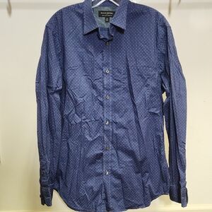 Banana Republic | Navy Polka Dot Shirt | M